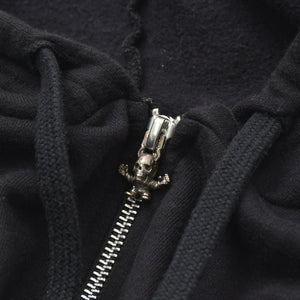 Very Good Condition CHROME HEARTS Foti Harristita Zip Up Parka Scroll Logo Star Black Silver Size L Used 4a009382