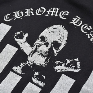 Very Good Condition CHROME HEARTS Foti Harristita Zip Up Parka Scroll Logo Star Black Silver Size L Used 4a009382