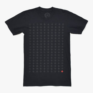 CHROME HEARTS FOTI HARRIS TEETER Short sleeve T-shirt Made in USA Cotton Black Red Size S Good Condition Used 4a009383