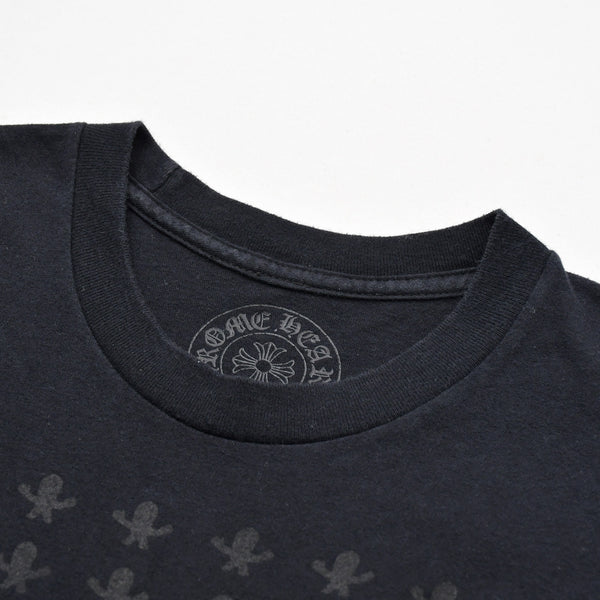 CHROME HEARTS FOTI HARRIS TEETER Short sleeve T-shirt Made in USA Cotton Black Red Size S Good Condition Used 4a009383