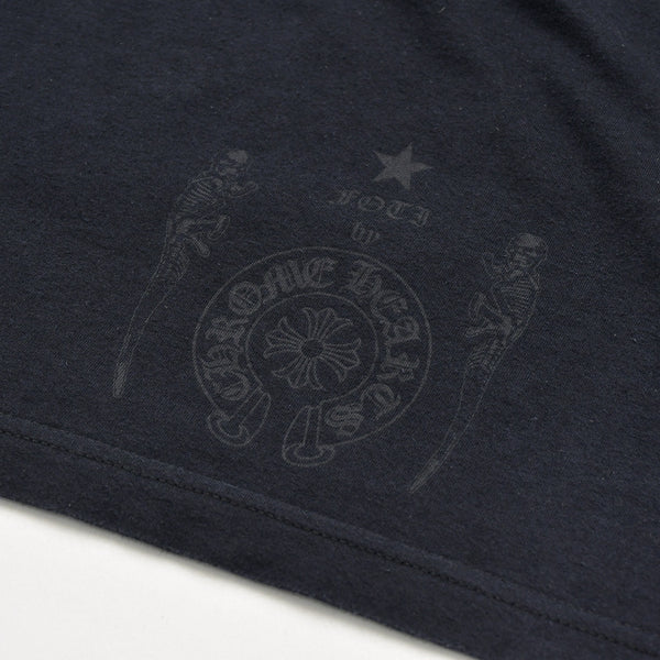 CHROME HEARTS FOTI HARRIS TEETER Short sleeve T-shirt Made in USA Cotton Black Red Size S Good Condition Used 4a009383