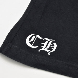 CHROME HEARTS クロムハーツ CHプラス バッククロス プリント 長袖Tシャツ コットン ブラック サイズL 美品 中古 4a009384