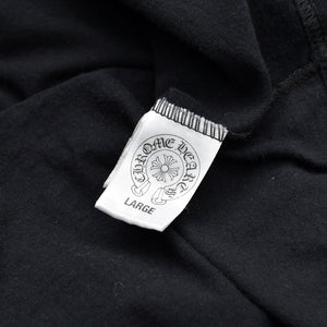 CHROME HEARTS クロムハーツ CHプラス バッククロス プリント 長袖Tシャツ コットン ブラック サイズL 美品 中古 4a009384