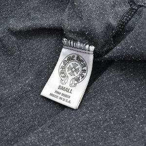 CHROME HEARTS Henley Neck Long Sleeve T-Shirt U.S.AGray with silver hardware, size S, excellent condition, pre-owned. (Item number: 4a009385)