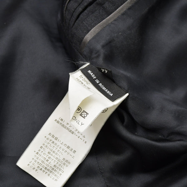 RAF SIMONS ラフ シモンズ 07SS シングル テーラードジャケット ブレザー サイズ44 ウール グレー アーカイブ 比翼 美品 中古 4a009428