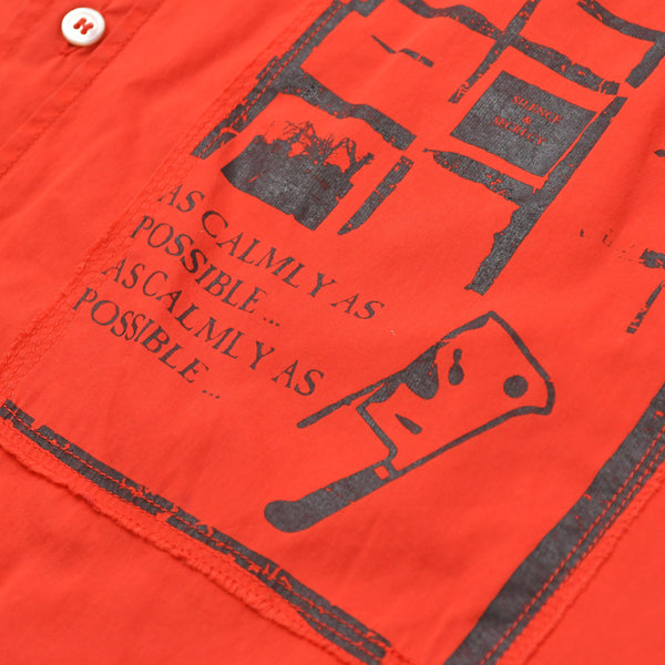 極美品 RAF SIMONS ラフシモンズ 02SS ノースリーブ シャツフーディ サイズ46 テロ期 レッド カットオフ アーカイブ 中古 4a009432