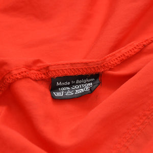 極美品 RAF SIMONS ラフシモンズ 02SS ノースリーブ シャツフーディ サイズ46 テロ期 レッド カットオフ アーカイブ 中古 4a009432