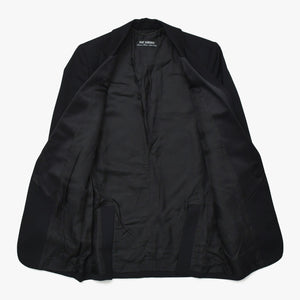 極美品 RAF SIMONS ラフシモンズ 99AW シングル テーラードジャケット サイズ46 ブラック ウール アーカイブ ディスオーダー期 中古 4a009435