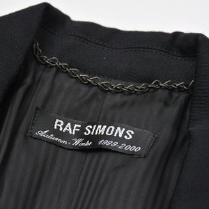 極美品 RAF SIMONS ラフシモンズ 99AW シングル テーラードジャケット サイズ46 ブラック ウール アーカイブ ディスオーダー期 中古 4a009435