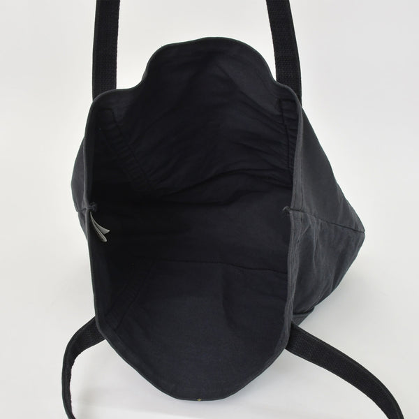 CHROME HEARTS クロムハーツ ホースシュー プリント キャンバス トートバッグ ブラック 美品 中古 4a000952