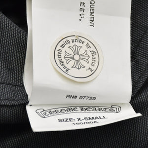 CHROME HEARTS Dagger Zip Nylon Coat Black Size XS RN# 97729 Good Condition Used 4a000953
