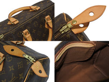 画像をギャラリービューアに読み込む, 極美品 LOUISVUITTON ルイヴィトン スピーディ35 ハンドバッグ M41526 モノグラムキャンバス ゴールド金具 ブラウン 中古 4b009535