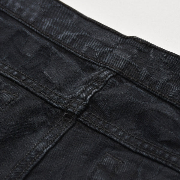 LOUIS VUITTON ルイヴィトン グラフィティ デニムパンツ MODP56BCT 36サイズ ブラック マークジェイコブス スティーブンスプラウス シルバー金具 美品 中古 4a009538