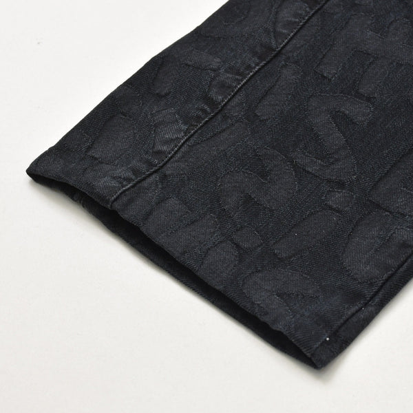 LOUIS VUITTON ルイヴィトン グラフィティ デニムパンツ MODP56BCT 36サイズ ブラック マークジェイコブス スティーブンスプラウス シルバー金具 美品 中古 4a009538