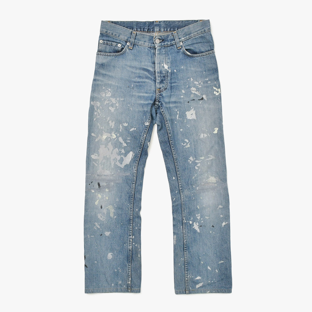 HELMUT LANG ヘルムートラング ペインタージーンズ インディゴブルー 本人期 アーカイブ シルバー金具 美品 中古 4a009565