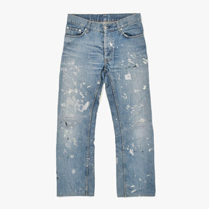 HELMUT LANG ヘルムートラング ペインタージーンズ インディゴブルー 本人期 アーカイブ シルバー金具 美品 中古 4a009565