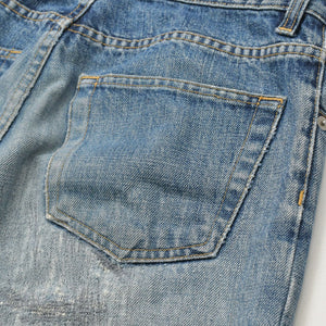 HELMUT LANG ヘルムートラング ペインタージーンズ インディゴブルー 本人期 アーカイブ シルバー金具 美品 中古 4a009565