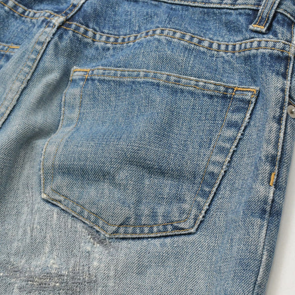 HELMUT LANG ヘルムートラング ペインタージーンズ インディゴブルー 本人期 アーカイブ シルバー金具 美品 中古 4a009565