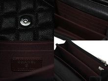画像をギャラリービューアに読み込む, 極美品 CHANEL シャネル チェーンウォレット 財布 AP1649 30番台 ココマーク キャビアスキン キルティング シルバー金具 中古 4b009802