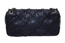 画像をギャラリービューアに読み込む, 極美品 CHANEL シャネル ウルトラステッチ チェーンショルダーバッグ A48492 15番台 ラムスキン ココマーク ネイビー シルバー金具 中古 4b009879