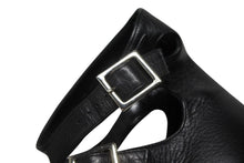 Load image into Gallery viewer, 極美品 SAINT LAURENT サンローラン 6連ベルトサンダル ヒール チャンキーソール レザー ブラック シルバー金具 サイズ38 中古 4b009954