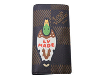 画像をギャラリービューアに読み込む, 極美品 LOUIS VUITTON × NIGO ルイヴィトン ニゴ ダミエ ジャイアント ポルトフォイユ ブラザ 長財布 N60393 ブラウン ウォレット 中古 4c073092