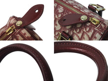 Load image into Gallery viewer, Christian Dior クリスチャンディオール トロッター ミニハンドバッグ PZ0052 レッド ロゴ 鞄 ゴールド 美品 中古 4c075976