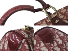 Load image into Gallery viewer, Christian Dior クリスチャンディオール トロッター ミニハンドバッグ PZ0052 レッド ロゴ 鞄 ゴールド 美品 中古 4c075976