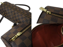 Load image into Gallery viewer, LOUIS VUITTON ルイヴィトン パピヨンPM 26 ハンドバック ダミエ N51304 筒型 ドラム型 エベヌ ブラウン 美品 中古 4c076008