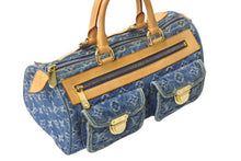 Load image into Gallery viewer, LOUIS VUITTON ルイヴィトン ネオスピーディ ハンドバッグ M95019 モノグラムデニム ゴールド金具 美品 中古 4c076247
