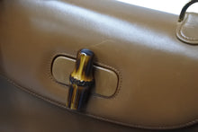 画像をギャラリービューアに読み込む, GUCCI グッチ バンブー 2WAYバッグ 000・01・0633 レザー ブラウン イタリア製 ゴールド金具 美品 中古 4b002672