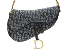 画像をギャラリービューアに読み込む, 極美品 Christian Dior クリスチャンディオール サドルバッグ ワンショルダーバッグ トロッター ネイビー ガリアーノ期 中古 4b005672