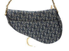 画像をギャラリービューアに読み込む, 極美品 Christian Dior クリスチャンディオール サドルバッグ ワンショルダーバッグ トロッター ネイビー ガリアーノ期 中古 4b005672