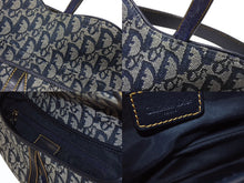 画像をギャラリービューアに読み込む, 極美品 Christian Dior クリスチャンディオール サドルバッグ ワンショルダーバッグ トロッター ネイビー ガリアーノ期 中古 4b005672