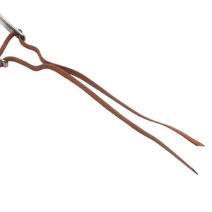 HERMES Leather Necklace Choker Horse Tackle Brown Leather String Silver Hardware Good Condition Used 4b013966