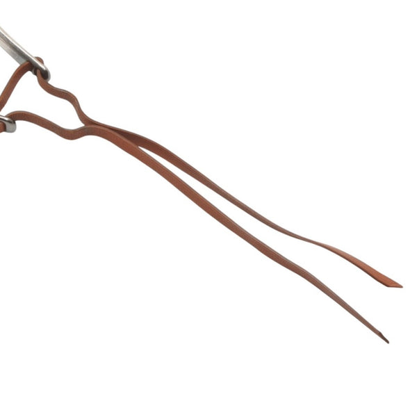 HERMES Leather Necklace Choker Horse Tackle Brown Leather String Silver Hardware Good Condition Used 4b013966