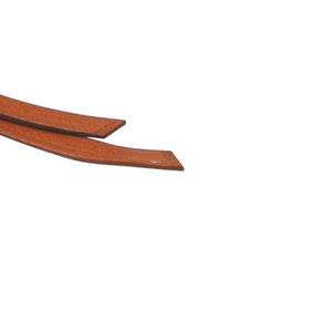 HERMES Leather Necklace Choker Horse Tackle Brown Leather String Silver Hardware Good Condition Used 4b013966
