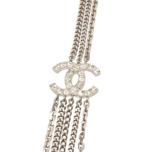 画像をギャラリービューアに読み込む, CHANEL シャネル ネックレス 重量約140.98g B15B刻印 全長約91.5cm ココマーク メタル ラインストーン シルバー クリア 美品 中古 4b013929
