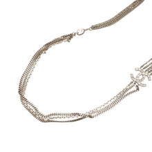 画像をギャラリービューアに読み込む, CHANEL シャネル ネックレス 重量約140.98g B15B刻印 全長約91.5cm ココマーク メタル ラインストーン シルバー クリア 美品 中古 4b013929