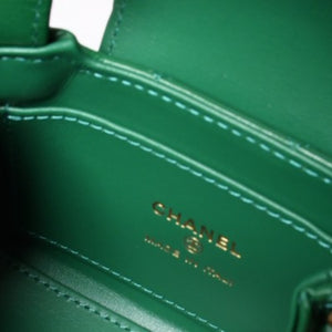New and unused CHANEL Handbag 2WAY AP3435 Chain Shoulder Top Handle Mini Random Number Coco Mark Green Used 4a001707