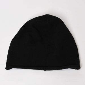 極美品 CHROME HEARTS クロムハーツ 3クロスレザーパッチカシミアニットフェイスマスク ブルー ニット帽 中古 4b014104