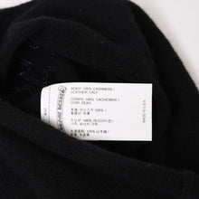 画像をギャラリービューアに読み込む, 極美品 CHROME HEARTS クロムハーツ 3クロスレザーパッチカシミアニットフェイスマスク ブルー ニット帽 中古 4b014104