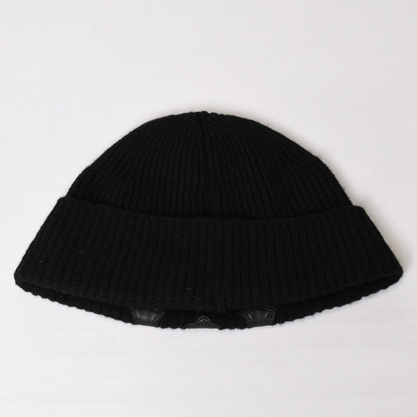 Very good condition CHROME HEARTS Beanie Knit Hat Triple Cross Tiny ch Cross Cross Patch Cashmere Black Used 4b014105