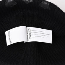 画像をギャラリービューアに読み込む, 極美品 CHROME HEARTS クロムハーツ ビーニー ニット帽 トリプルクロス タイニーchクロス クロスパッチ カシミヤ ブラック 中古 4b014105