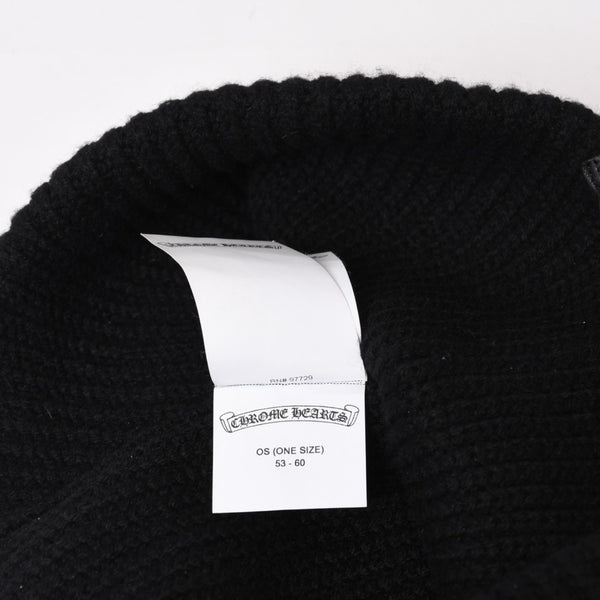 Very good condition CHROME HEARTS Beanie Knit Hat Triple Cross Tiny ch Cross Cross Patch Cashmere Black Used 4b014105