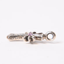 画像をギャラリービューアに読み込む, CHROME HEARTS クロムハーツ タイニーファットクロス ペンダントトップ シルバー925 ピンクサファイヤ 5.8g 美品 中古 4b014088