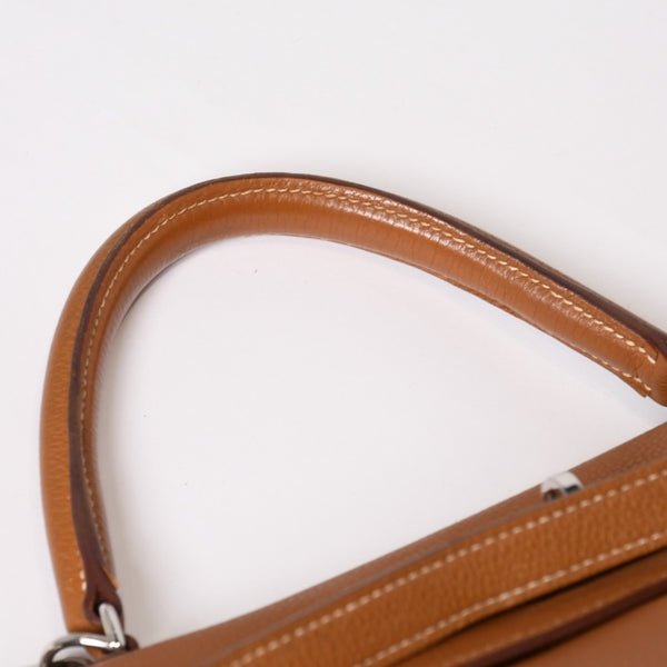 極美品 HERMES エルメス ケリー35 ハンドバッグ □M刻 2011年 内縫い トゴ ゴールド シルバー金具 中古 4b014125
