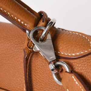 極美品 HERMES エルメス ケリー35 ハンドバッグ □M刻 2011年 内縫い トゴ ゴールド シルバー金具 中古 4b014125
