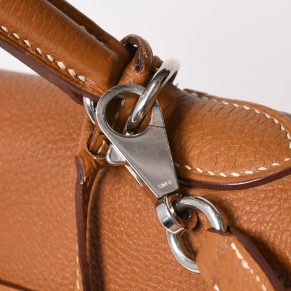 極美品 HERMES エルメス ケリー35 ハンドバッグ □M刻 2011年 内縫い トゴ ゴールド シルバー金具 中古 4b014125