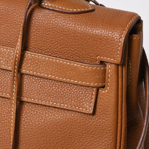 極美品 HERMES エルメス ケリー35 ハンドバッグ □M刻 2011年 内縫い トゴ ゴールド シルバー金具 中古 4b014125